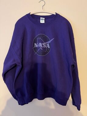 Gildan Purple NASA Crewneck Sweatshirt
